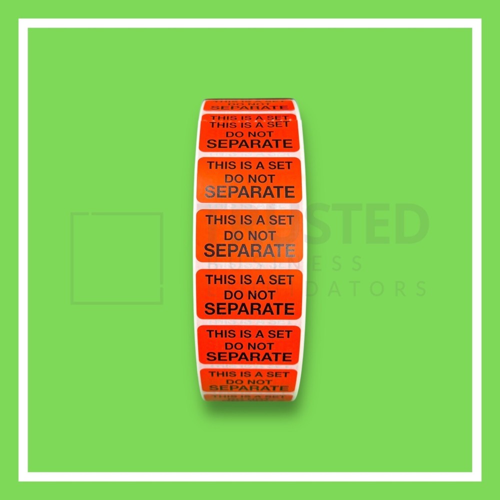 2"x1" Red Stickers "This Is a Set Do Not Separate" Packaging Labels 6000/Roll