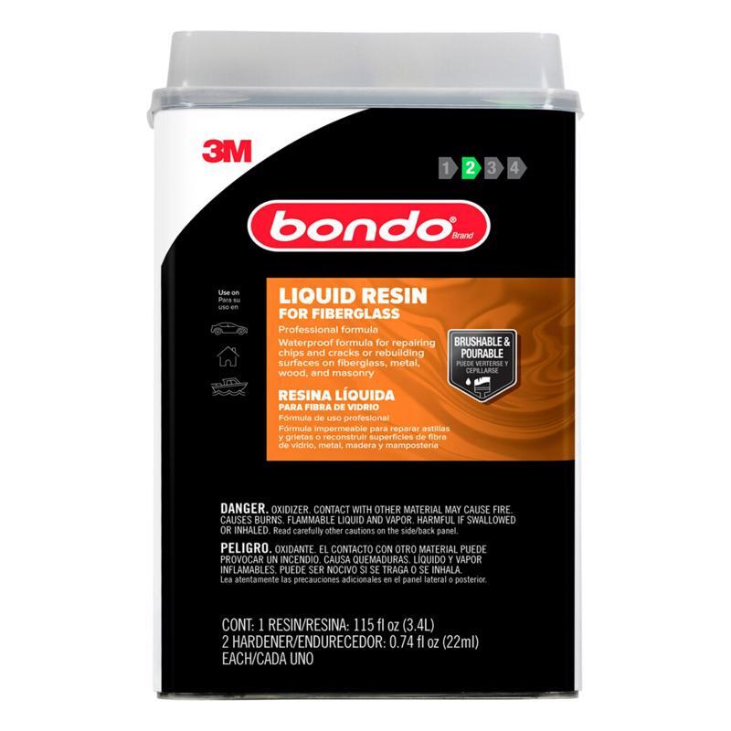 Bondo 404 Waterproof Fiberglass Resin 0.9 gal. with Includes Liquid Hardener