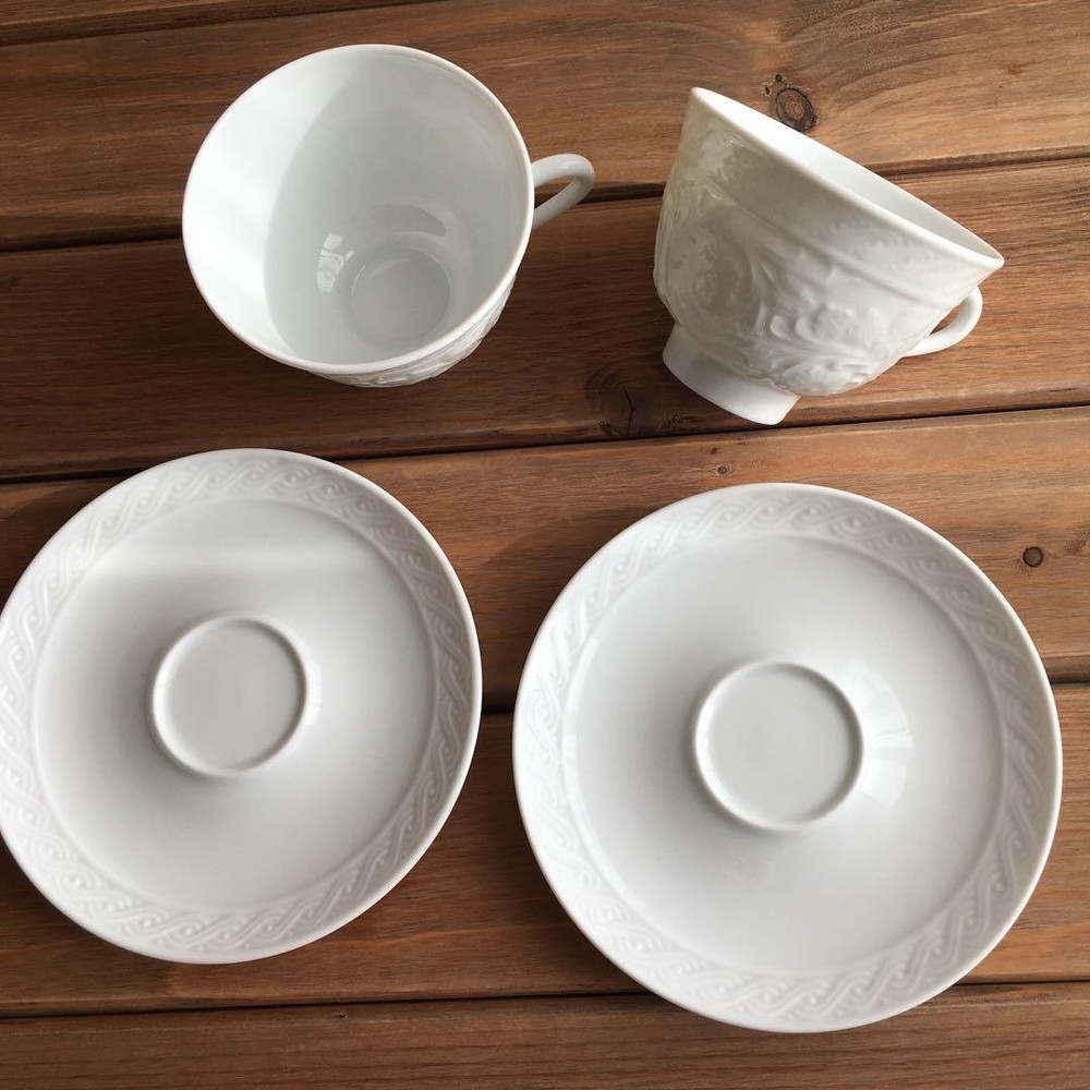 Legle Limoges Cup Saucer Pair Set