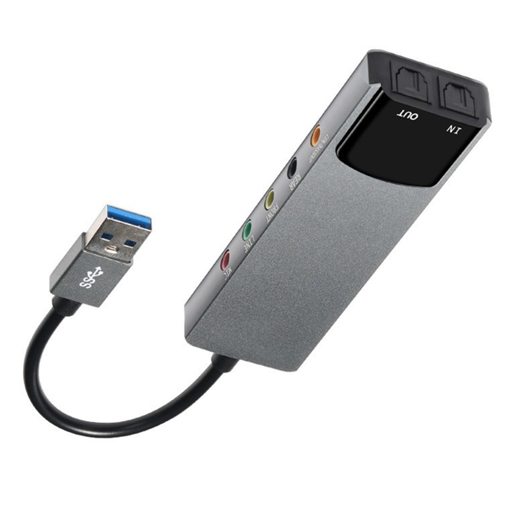 USB Sound Card 5.1 Channel External Multi-Function Audio Card SPDIF Optical