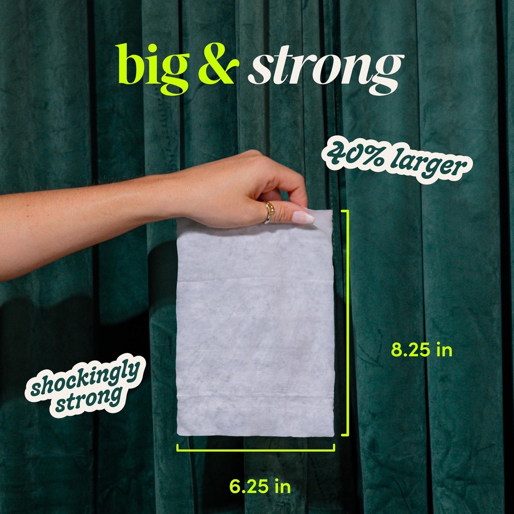 Flushable Butt Wipes - Vitamin E & Aloe - Sewer & Septic Safe - Extra Large A...