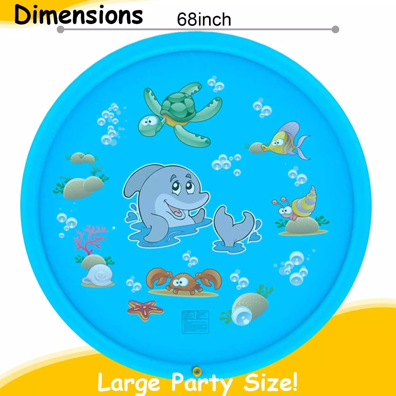Durable Children's Water Spray Pool Mat | Splash Play Pad Mat | Water Spray Pool