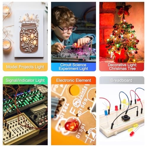 450pcs 5mm LED Diode Kit - 5 Colors - Mini LED Assorted Kit