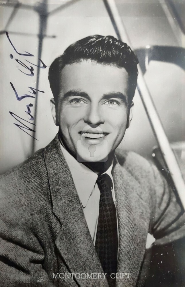 Montgomery Clift -- Signed Vintage Photo Postcard Copy