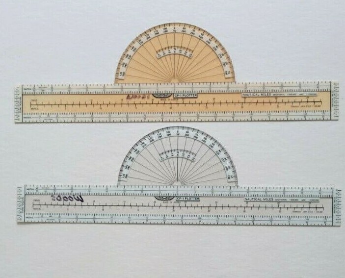 2 C-P 1 Plotter vtg Rulers Flight Navigation Plotter Nautical Distance