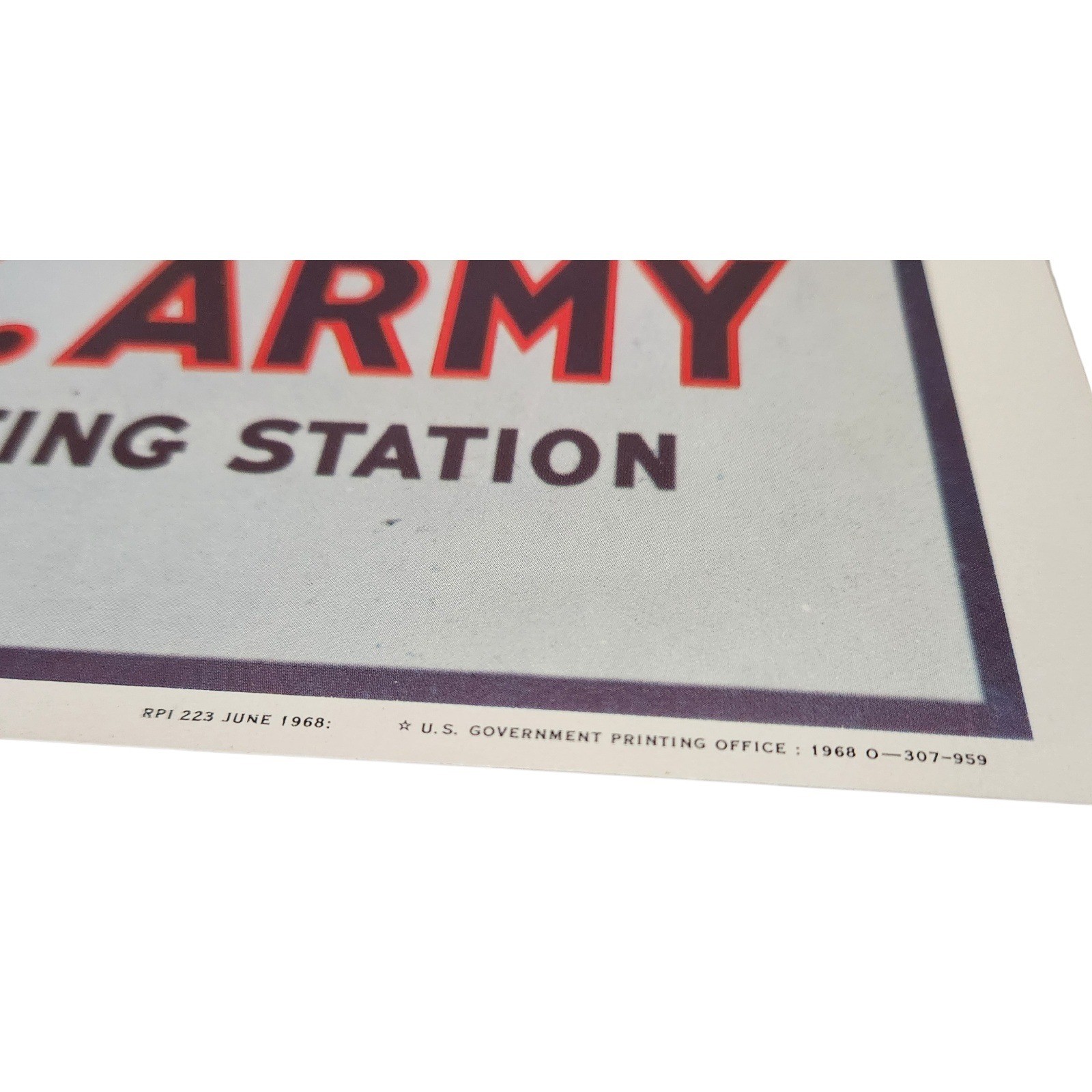 Uncle Sam I Want You For US Army Vintage Recruitment Poster 1968 MINT