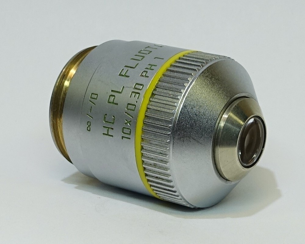 Leica HC PL Fluotar 10X/0.30 PH1 ∞/-/D Microscope Objective, PN 506507