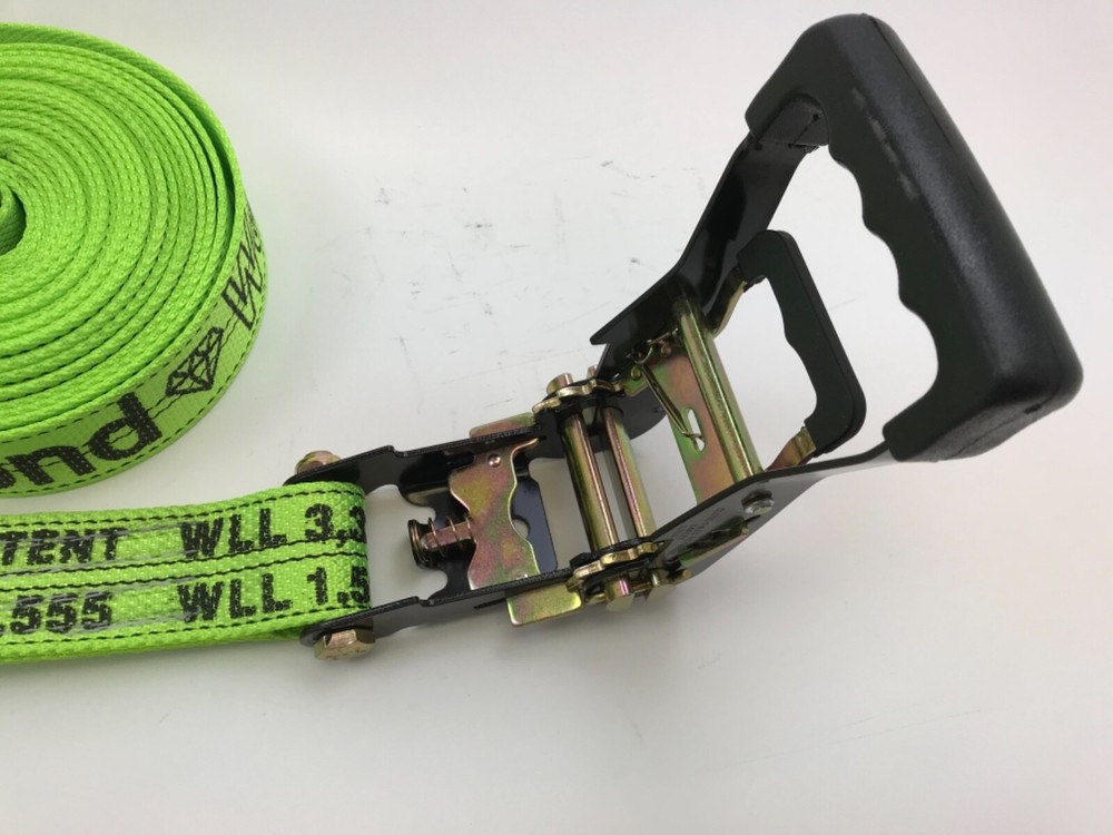 2 in x 30 ft Flat Hook Cargo Strap with Mega Ratchet and Diamond Weave Webbing