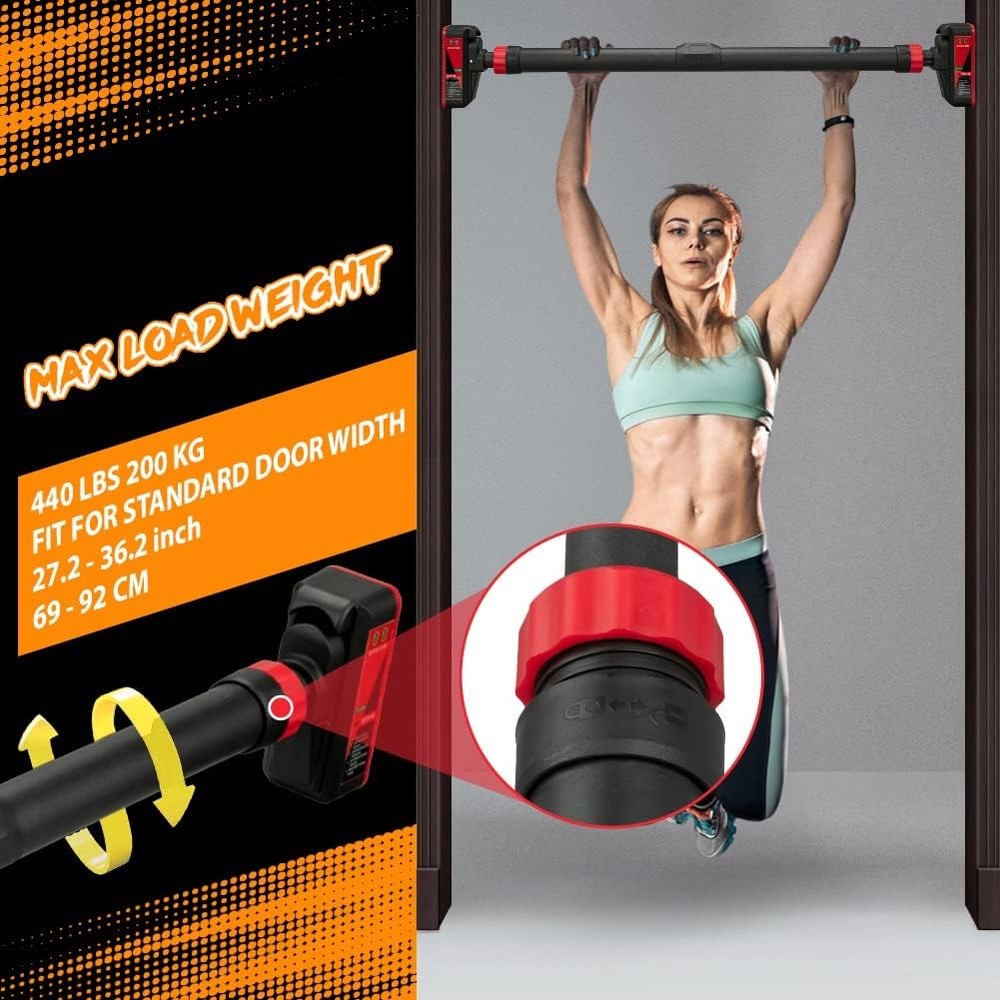 Pull-up bar for doorways, strength training pull-up bar