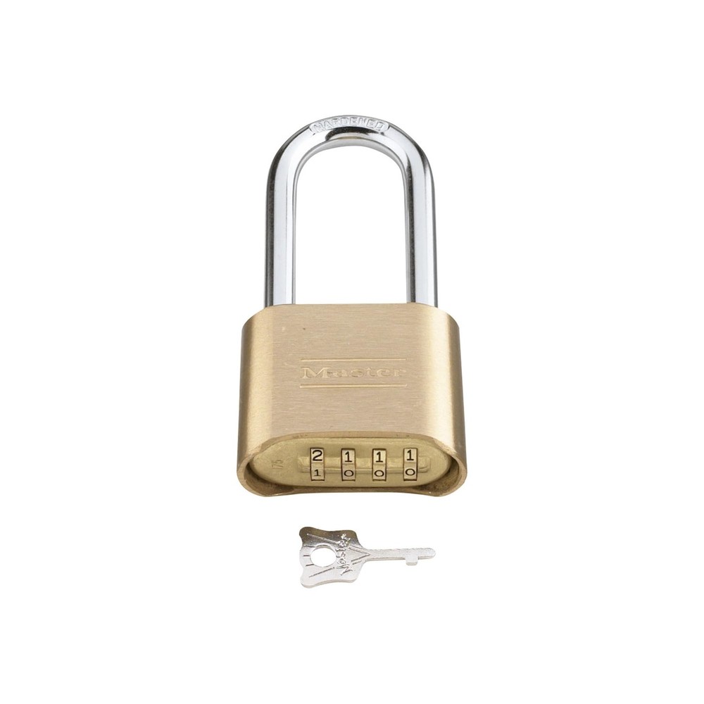 Master Lock Set-Your-Own Solid Brass Padlock with 2 1/4in. Shackle, Model#