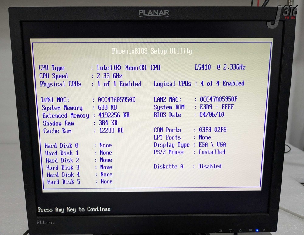 39180 APPLIED MATERIALS FRONT END SERVER, 0190-37253 0090-06587
