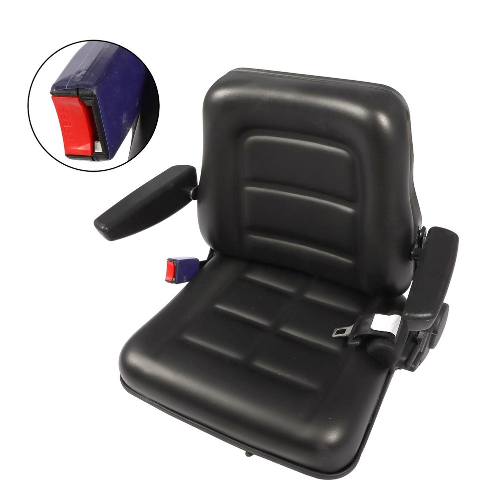 Forklift Mower Digger Universal Tractor Seat Suspension W/Armrest