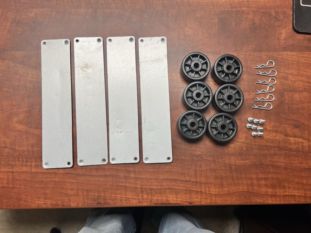 Sealy ease king Adjustable Base Roller Guide Wheel & Pin Set plus hardware