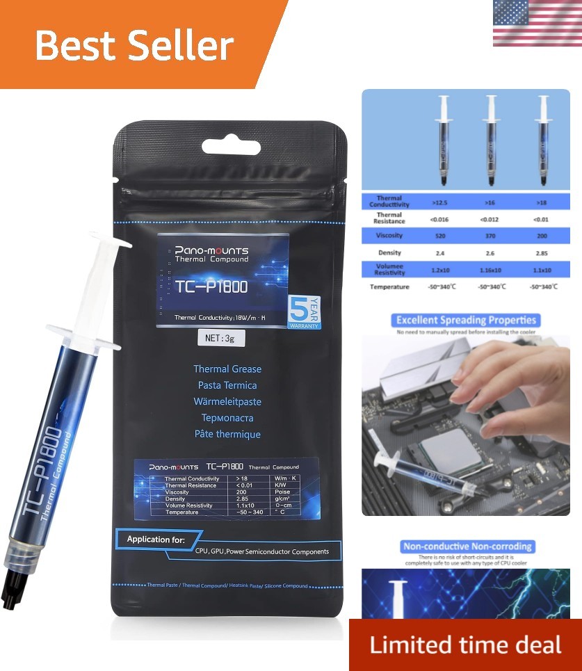 High-Performance CPU/GPU Thermal Paste 3g - Includes Application Tools for Ease