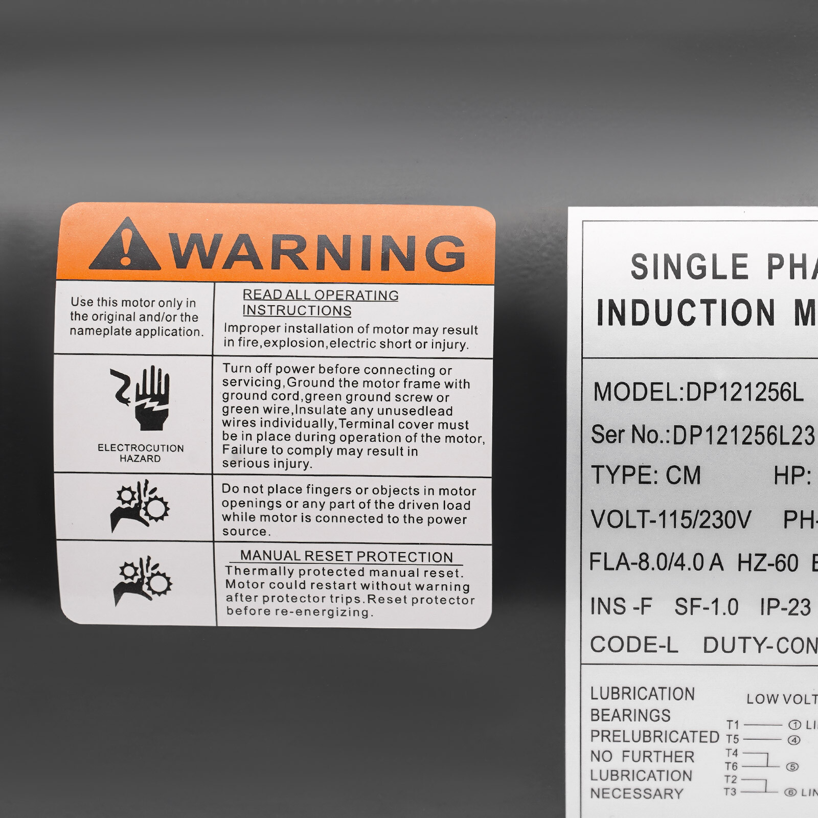 1/2HP 115/230V General Purpose Motor 3450RPM Electric Motor Single Phase New