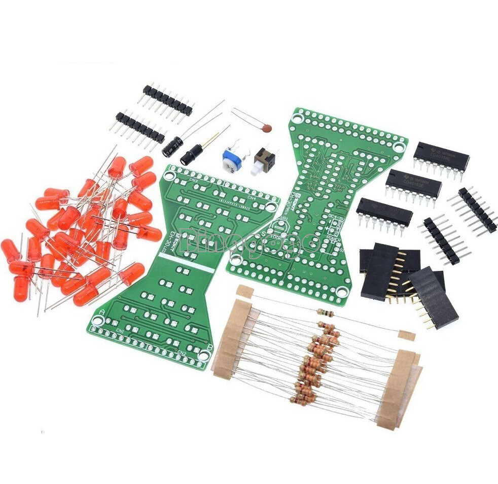 DC 5V Red LED Electronic HourglassSpeed Adjustable Funny Electronic DIY