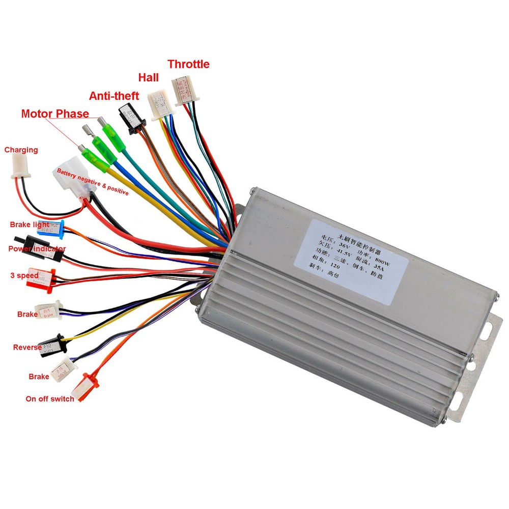 36v 800w Brushless Motor Speed Controller LCD Throttle Reverse EBike Bicycle ATV