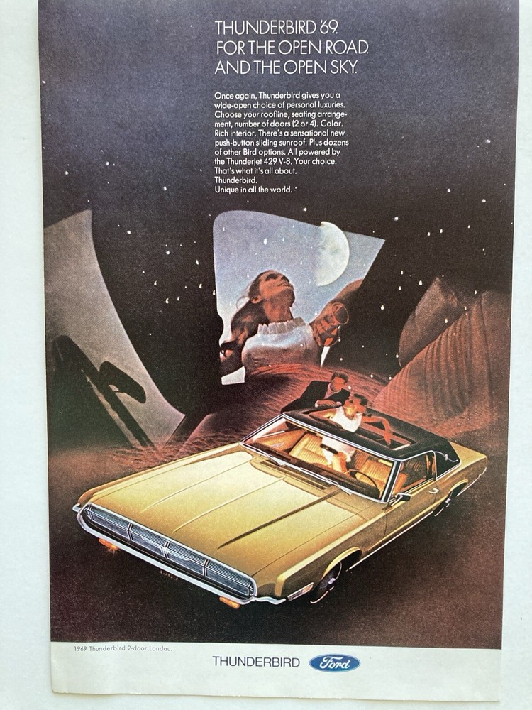 1969 Ford Thunderbird 429 V-8 Print Ad