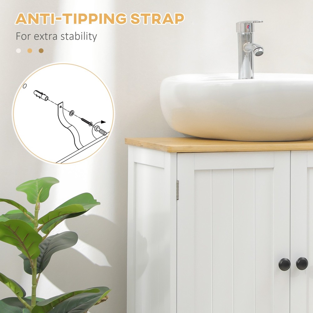 Bathroom Vanity, Under Sink Cabinet, White