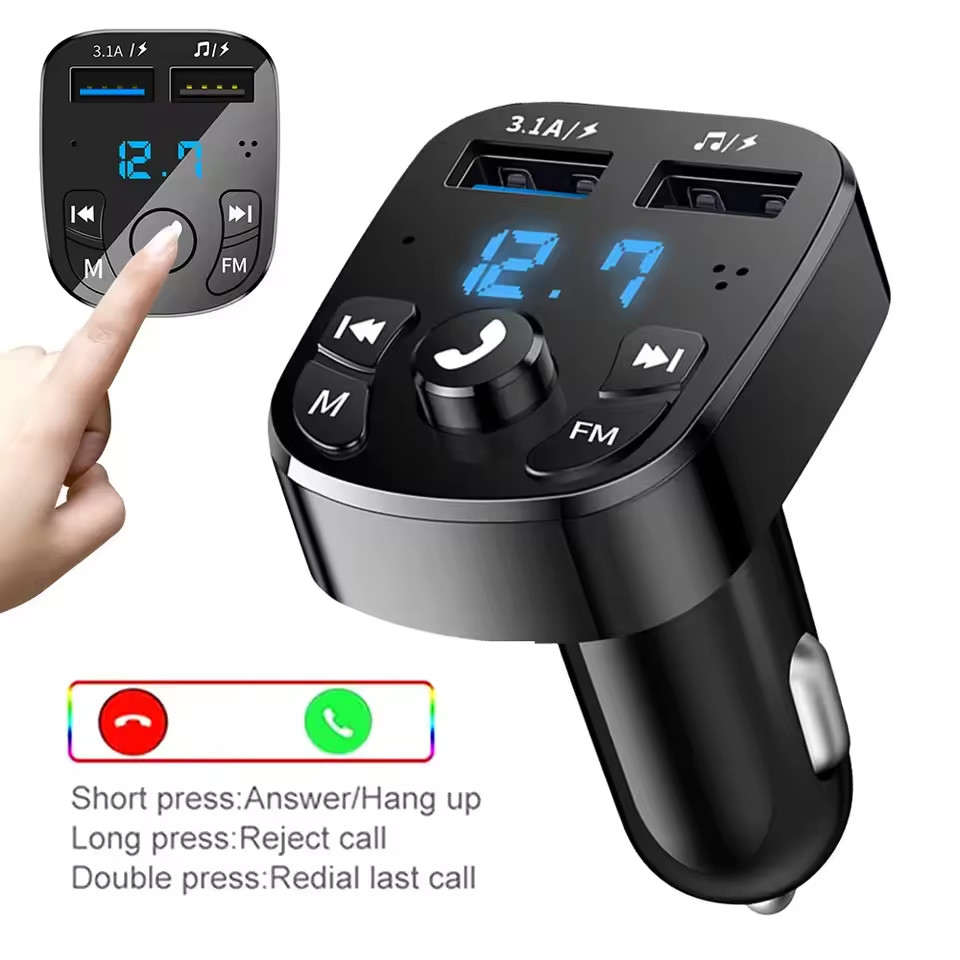 Bluetooth FM Transmitter Car Charger – Transmisor Bluetooth para Auto 3.1A