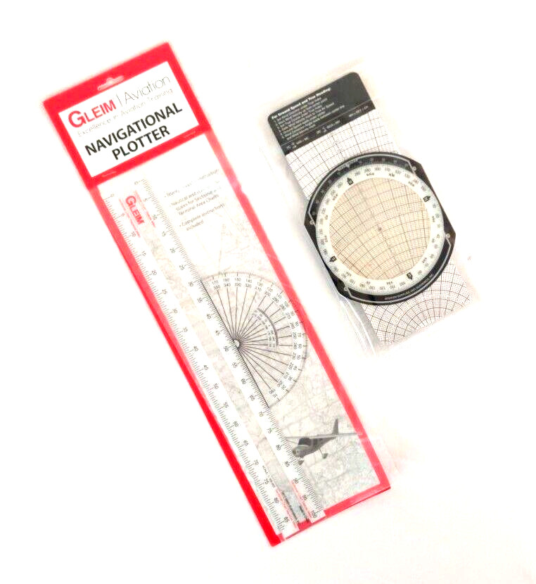 Gleim Aviation E6B Flight Computer and Gleim Navigational Plotter