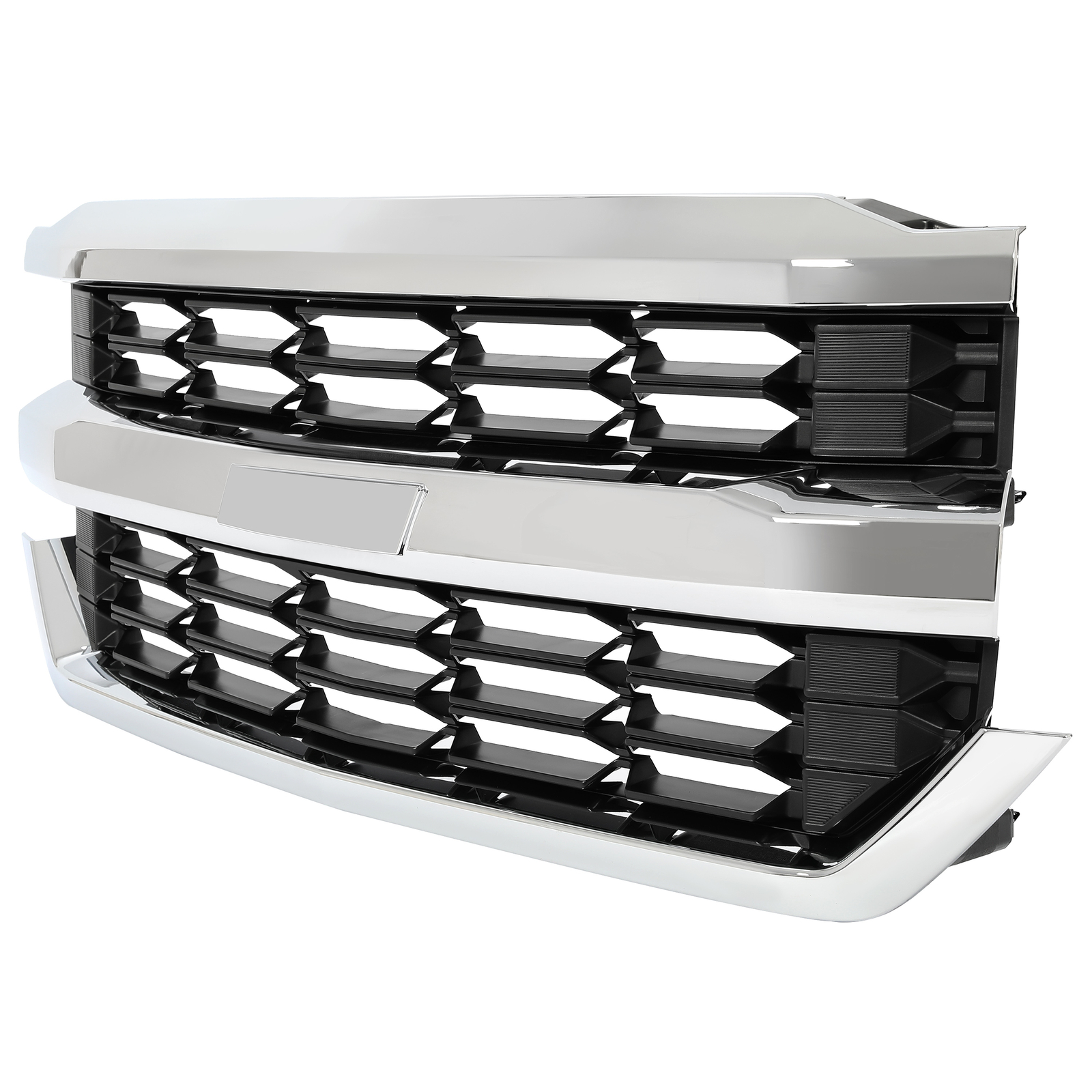 For 2016-2018 2017 Chevrolet Silverado 1500 Front Upper Grille Chrome Grill