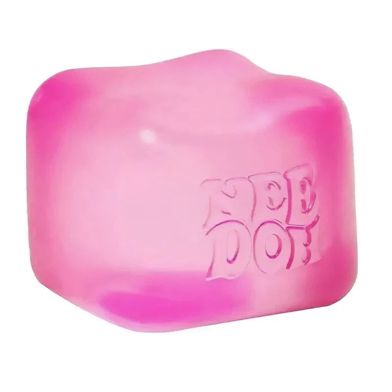 Nee Doh Nice Cubes Ice Cube Toy Fidget Super Solid Squish Pink******************