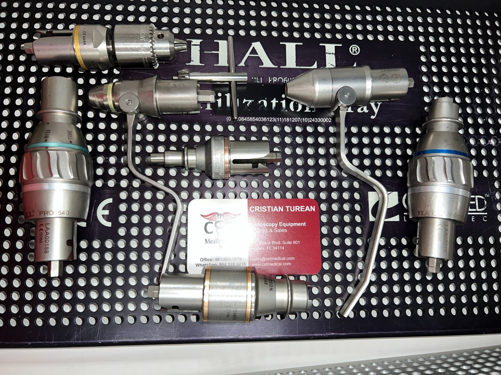 ConMed Hall 50 SET PRO7100B, PRO7300B, PRO7400B, 8 x Attachments, case WARRANTY