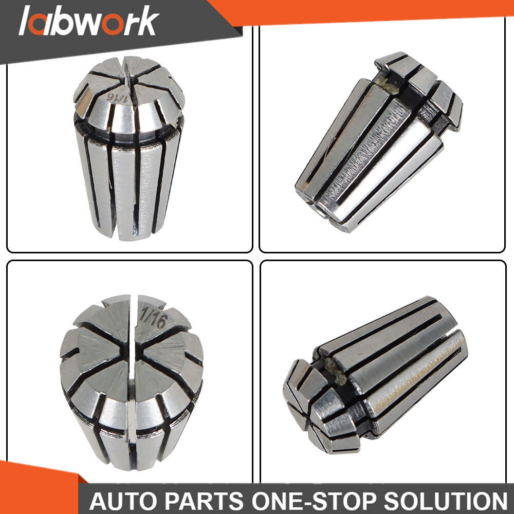 Labwork 7PCS ER11 Spring Collet Set 1/16"-1/4" Chuck For Machine Lathe Milling