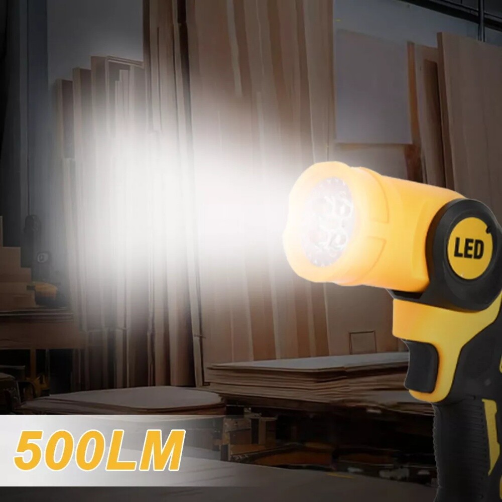 Cordless LED Flashlight Work Light Tool Powered for DeWalt 20V MAX Battery