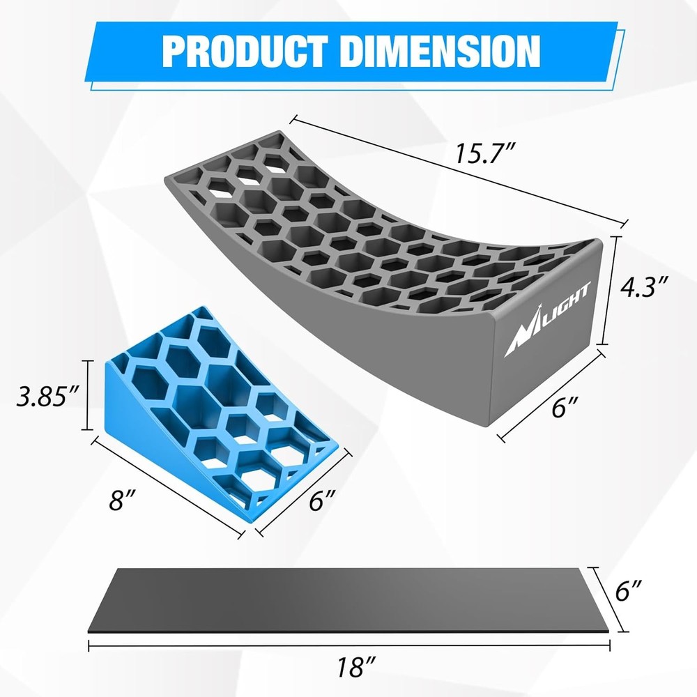 Nilight Camper Leveling Blocks Leveling System for Single Dual Axle Trailers