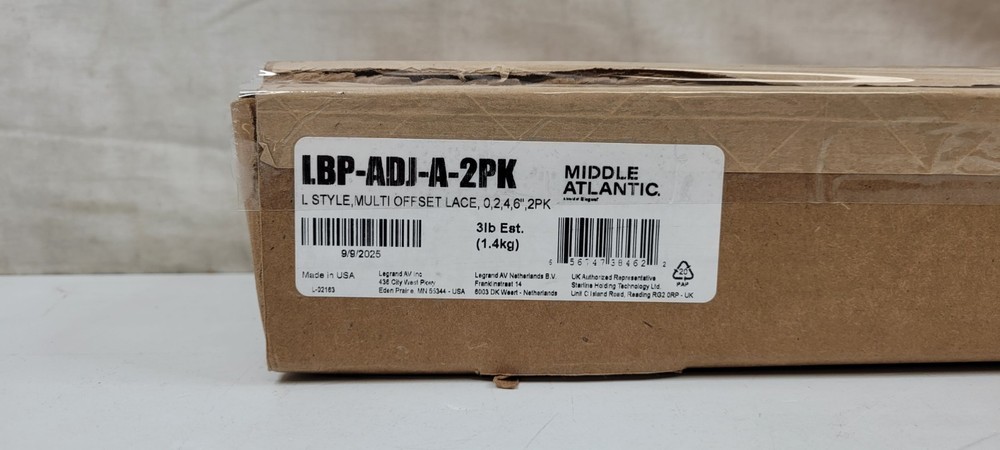 Middle Atlantic LBP-ADJ-A-2PK Adjustable Horizontal Lace - 2 pack