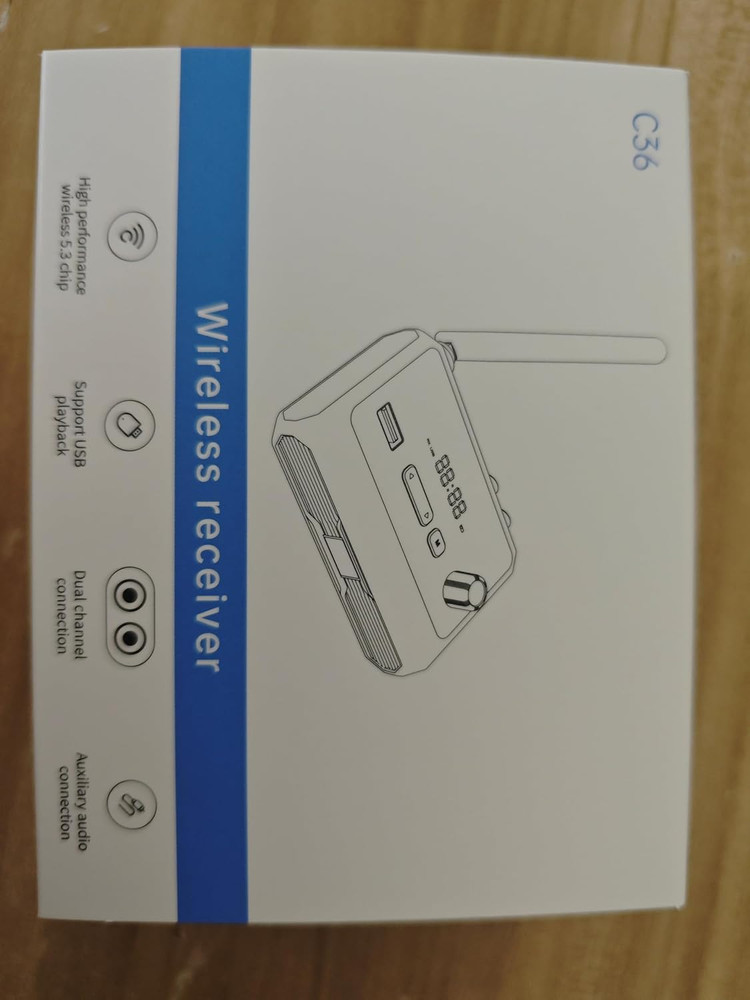 Bluetooth 5.3 Receiver for Home Stereo, RCA Bluetooth Adapter, Low Latency & HD