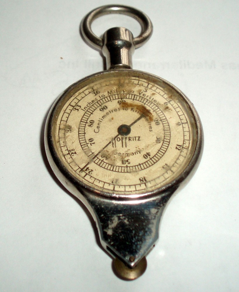 VINTAGE ANTIQUE GERMANY MAP READER NAUTICAL COMPASS MARITIME OPISOMETER TOOL
