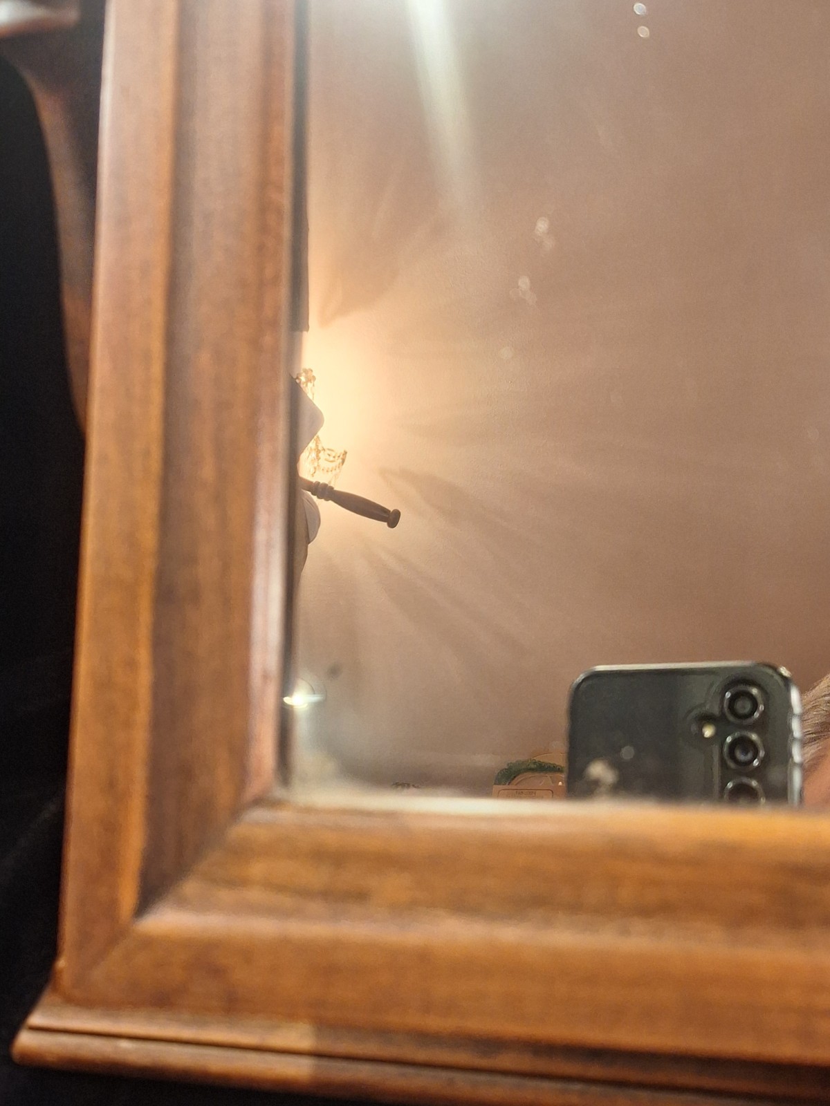 Antique Wood Tabletop Vanity Dressing Table Swivel Mirror by Schulze & Van Stee