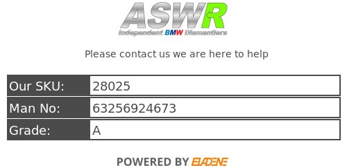 BMW E81 E87 1 SERIES Third High Level Brake Light 63256924673