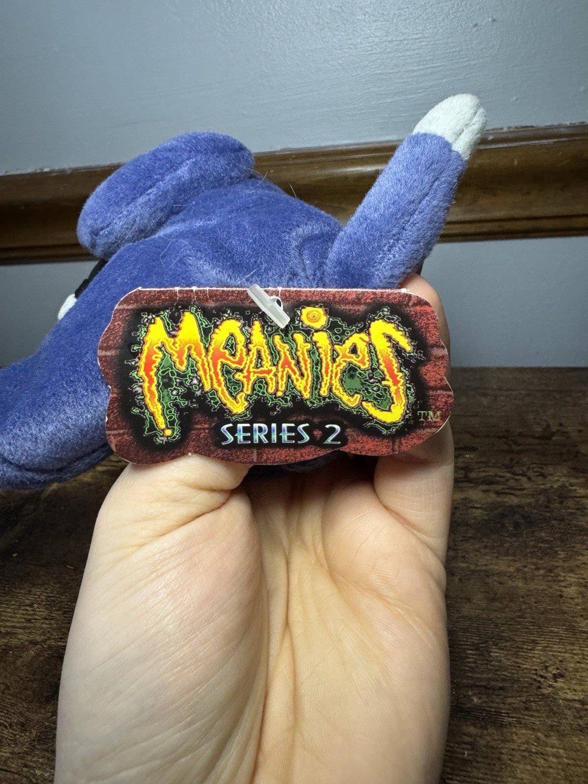 Idea Factory 1998 Meanies Series 2 Peeping Tom Cat Bean Bag Plush