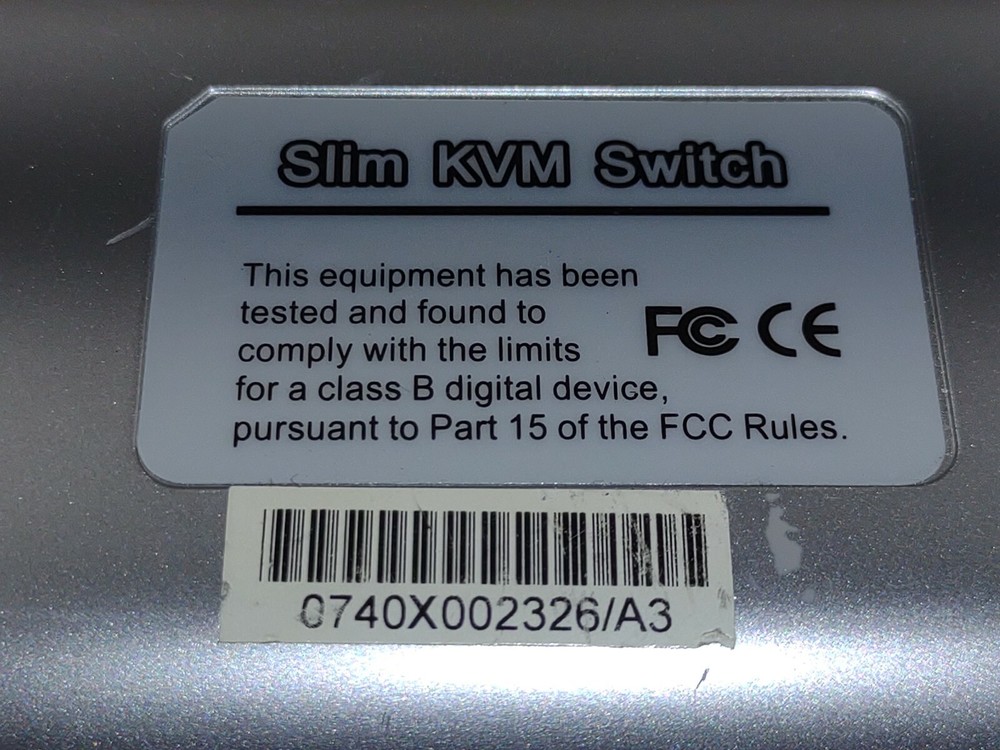 Airlink101 4-RS-232 Serial Interface & Keyboard/Mouse Ports Slim KVM Switch
