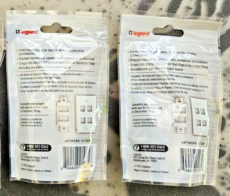 Legrand 2 Pc. Plastic Banana Binding Post Wall Jack 2 Pack