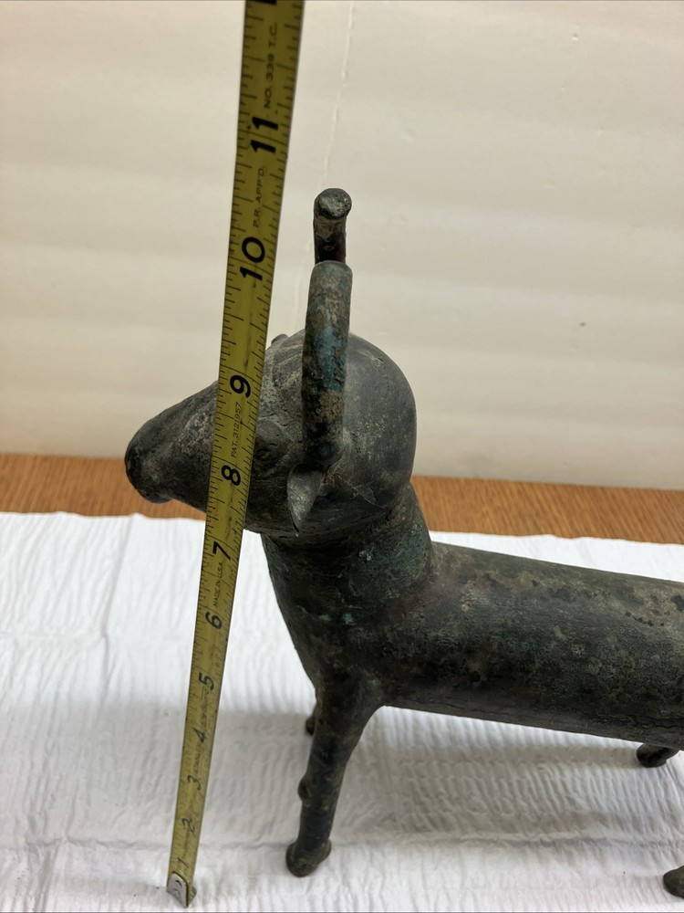 Older Bronze Bull Figure Statue