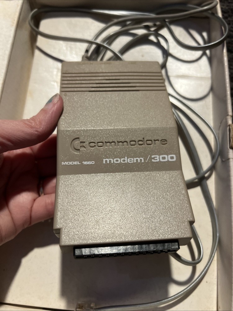 Vintage Commodore Computer 300 Modem (2) With Box and instructions Untested