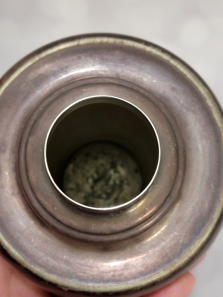 Antique Sheffield Silverplate Tea Caddy Etched Pattern