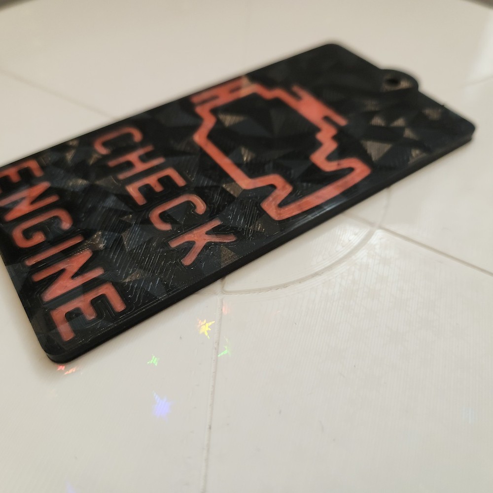 Check Engine Light Hanging Badge – Fun Interior Ornament