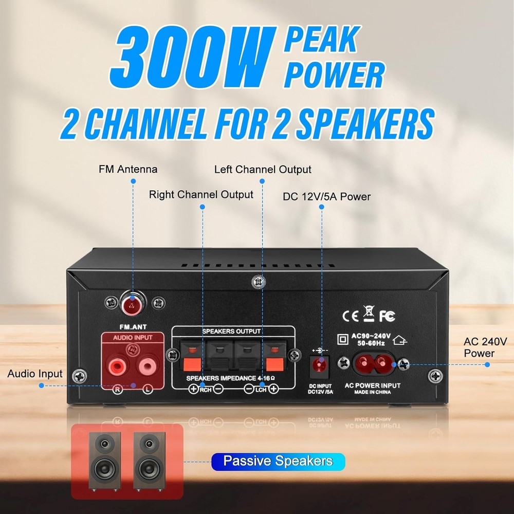 Portable Wireless Bluetooth Amplifier