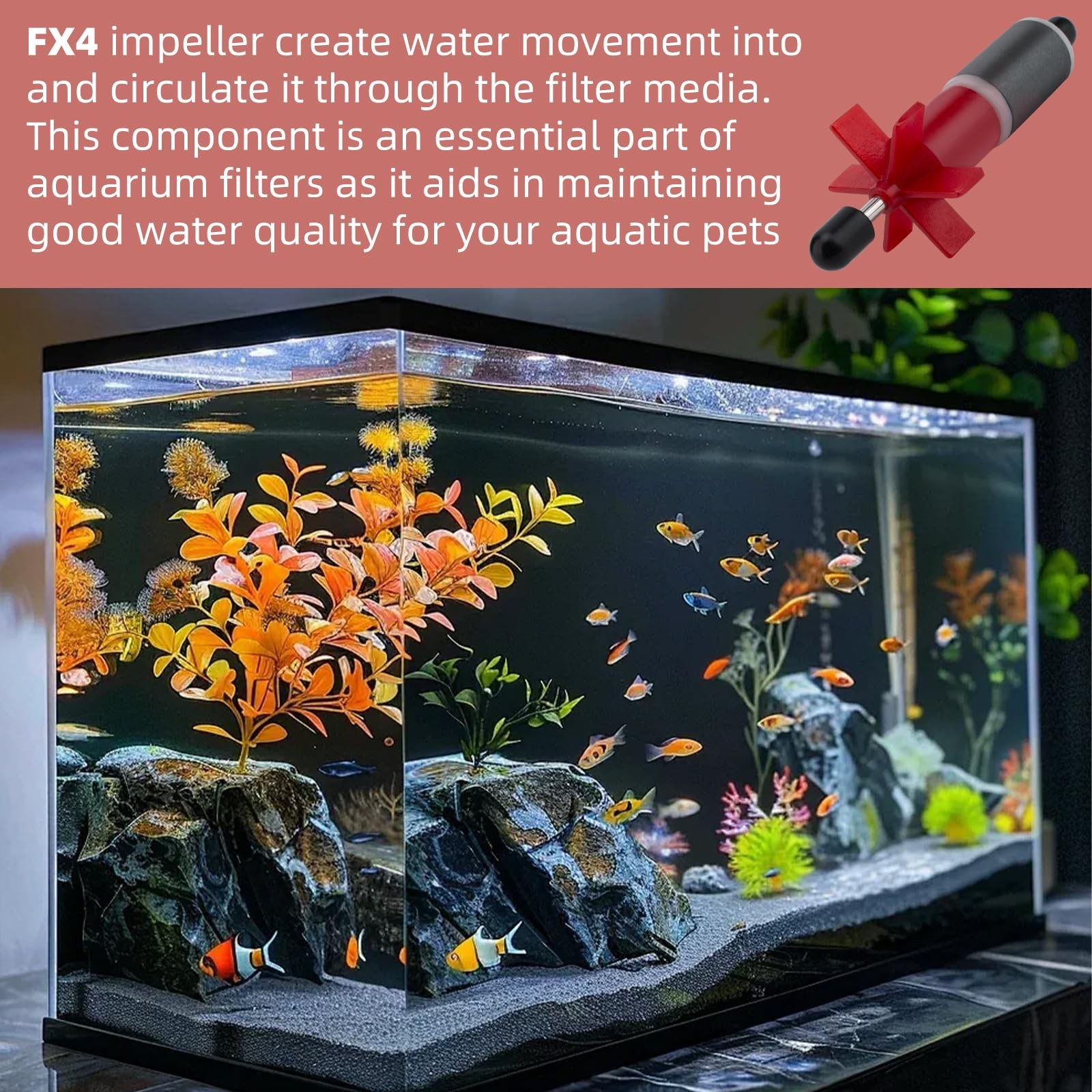 Impeller Assembly Replacement Part Compatible with Whisper 3, 4, White/Grey