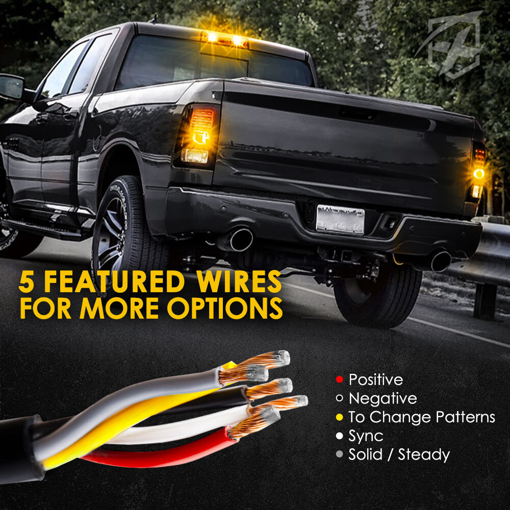 1/2PCS LED Hide-A-Way Headlight Hazard Strobe Light Replacement Internal Mount