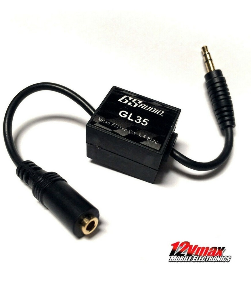 1Pc 3.5mm Stereo AUX Cable Cancel Noise Reducer Filter Ground Loop Isolator
