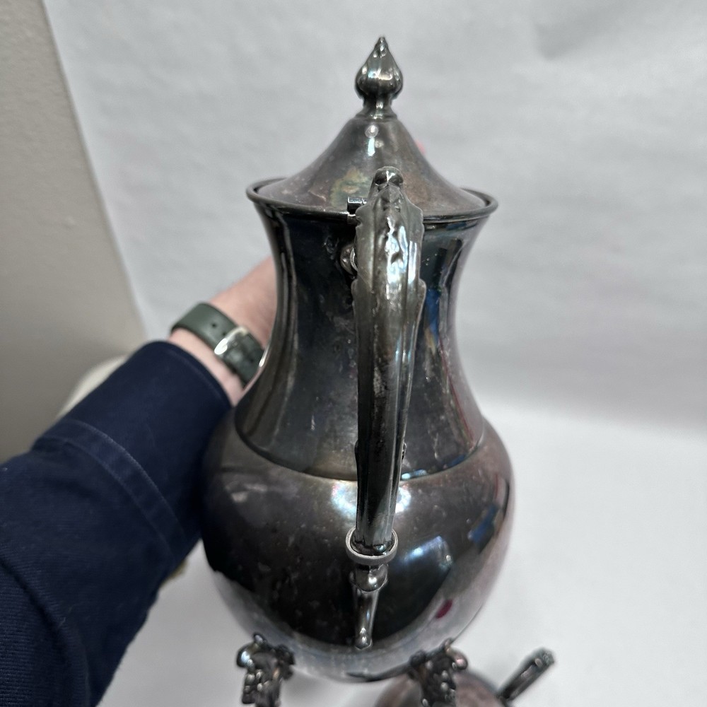 Vintage Sheridan Silverplate on Copper Tea & Coffee Service