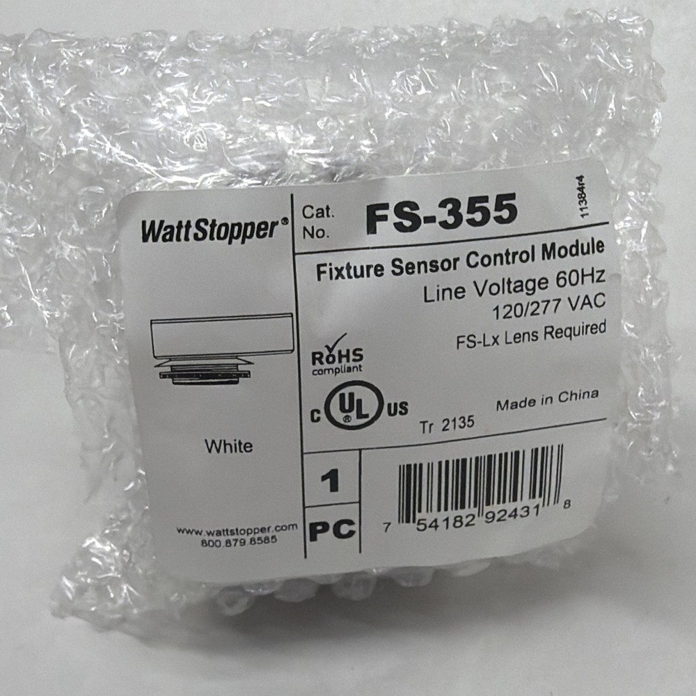 NEW WattStopper FS-355 Light Sensor Control Module with FS-L6 Sensor Lens Cover