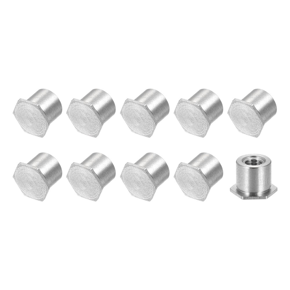 Self Clinching Nuts M3 100Pcs Carbon Steel Hex Head Standoff Threaded Insert